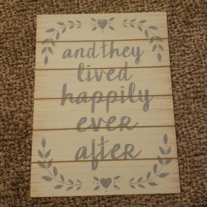Wedding sign happily ever after sign